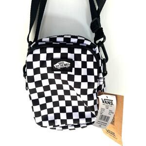 Vans Go Getter Checkerboard Cross Body Bag – Black & White